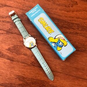 Smurf Themed Watch with Blue Strap